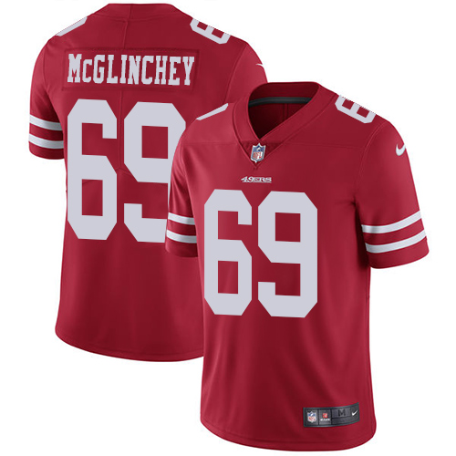 San Francisco 49ers Limited Red Men Mike McGlinchey Home NFL Jersey #69 Vapor Untouchable->women nfl jersey->Women Jersey